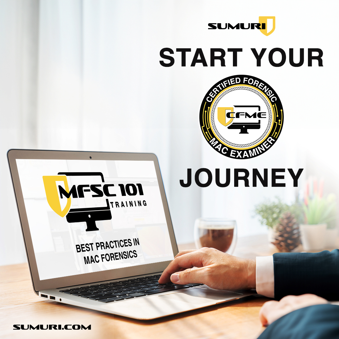 SUMURIForensics's tweet image. Unlock the path to becoming a Certified Forensic Mac Examiner (CFME) with MFSC-101!
Ready to take the first step? Find out more about our training courses and the #CFME certification process. Get started today!

Learn More: sumuri.com/event/mfsc-101…
#MacForensics #MFSC101 #Training