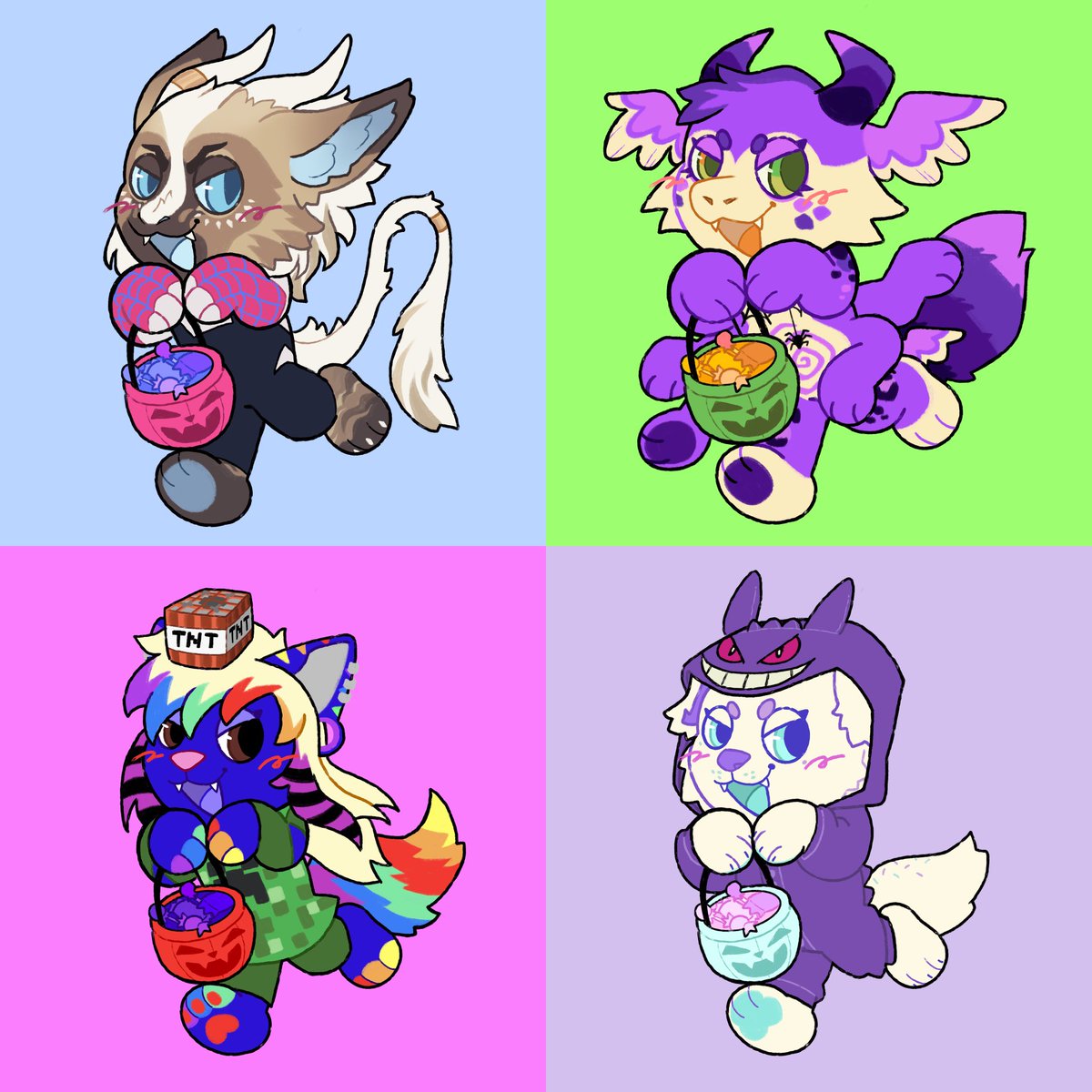 atomicpitou's tweet photo. 🎃flash raffle!🍬
i closed these as comms now but i’ll do one last one for someone! randomly picked this sunday, and done by halloween!
just follow and RT! optionally, tell me about your halloween plans 🧡💜 https://t.co/54VpeP0BMn