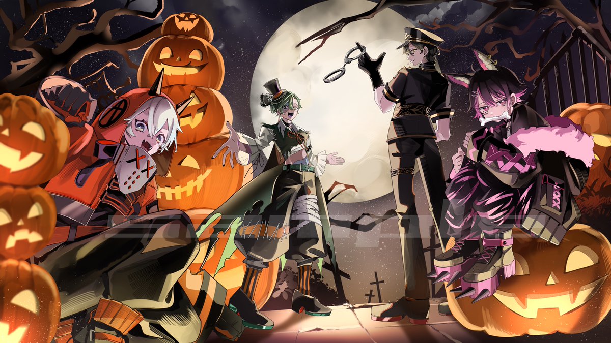 オレビバさんの「Mrs.Pumpkinの滑稽な夢」歌ってみたイラストを担当