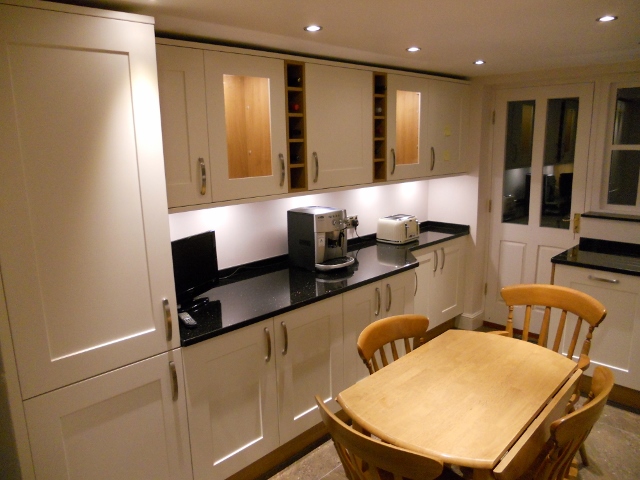 British kitchen we fitted in Essex.

The project involved the removal of existing kitchen &amp; old floor tiles, self-levelling floor, new LED spotlights in the ceiling, replastering some of the walls &amp; ceiling 
and fully re-tiling the floor.

#kitchens #colchester  #kitchendesign