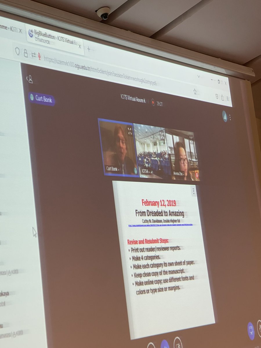 Online Workshop in Room 2: 
Lead: Curtis J. Bonk, Indiana University Co-Presenter: Meina Zhu, Wayne State University
The G3 of Writing and Publishing: Gentle Guidelines, Great Stories, and Gigantic Gains