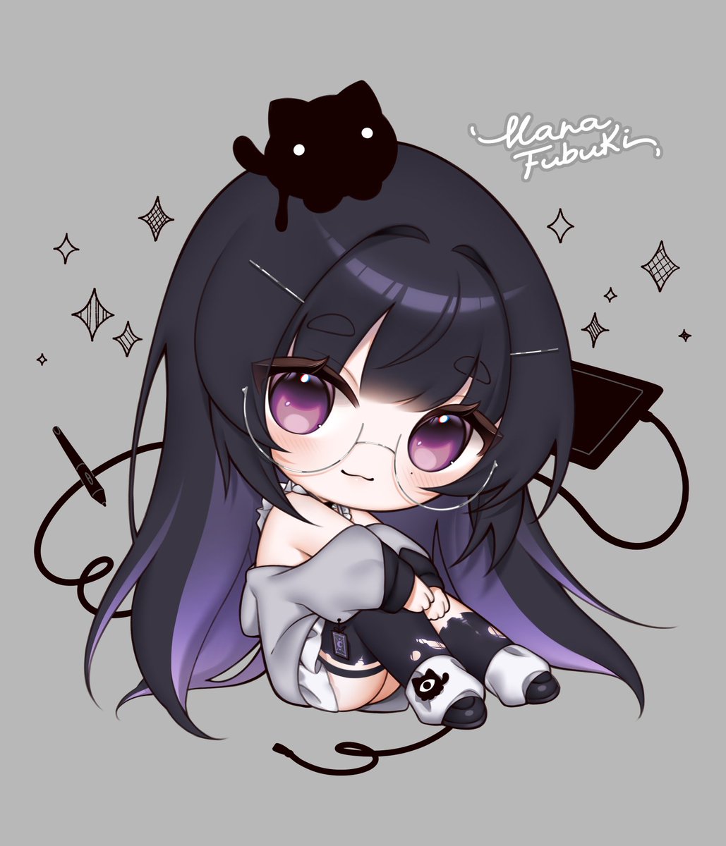 HanaFubukiArts's tweet photo. 💜🖤Lil chibi for @/weeniedesu's BDay 🎉
#gifts4ghost https://t.co/naT6Z9hubN