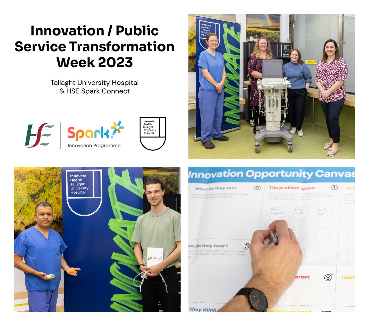 Lots going on in TUH in the past few days to support Innovation Week.

Our Innovation wing - @InnovateTUH -met with staff to discuss new projects.

The team also held an online event as part of #SparkConnect to support Health Care Workers around innovation in their hospitals.