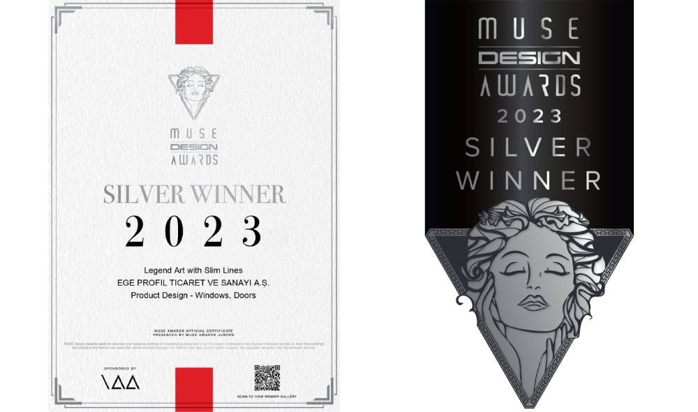 insaat_dunyasi's tweet image. Egepen Deceuninck’in yenilikçi tasarımı Legend Art, 
“2023 MUSE Tasarım Gümüş Ödülü”ne layık görüldü buff.ly/3s3XzDL #EgepenDeceuninck #LegentArt #MuseDesignAwards #MuseÖdülleri #Silver #PVC #buildingmaterials #construction