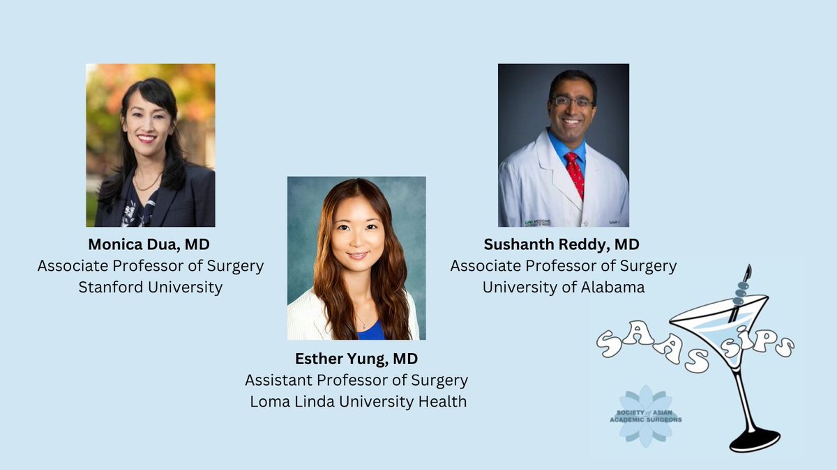 AsianAcadSurg's tweet photo. We are excited to announce the November ’23 SAAS Sips event (November 2nd, 5pm PST/ 7pm CST/ 8PM EST) on “Acing the Residency Interviews” with @MonicaDuaMD, @lovelyday_2010, and @DrReddy_HPB! Register now! Spots are limited: https://t.co/a1z7Ih4M1v https://t.co/0HFyMC5Dyx