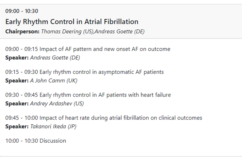 ▶️17th World Congress of Arrhythmias from 2 – 4 November 2023 in beautiful #Instabul. Don´t miss the session 'Early Rhythm Control in #afib' presented by chairperson and @afnet_ev board member Prof. Andreas Goette #atrialfibrillation #cardiotwitter #risk #EastTrial #AFNET