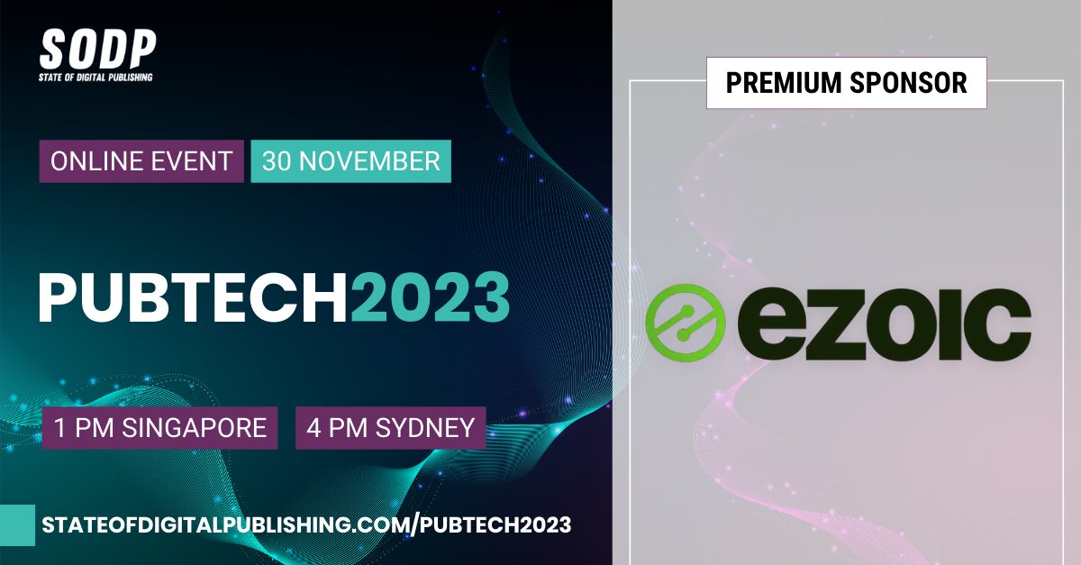 StateofDigitalP's tweet image. 👉 Shout-out to @ezoic – premium sponsor of PubTech2023!

Ezoic is an award-winning technology partner for digital publishers and content creators. 

Learn more about Ezoic: ezoic.com
Register for #PubTech2023: stateofdigitalpublishing.com/pubtech2023

#DigitalPublishing #NewsMedia