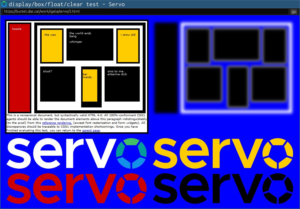 ServoDev's tweet photo. This month in Servo…

🔍 @‌media (resolution) support
🕵️ filter: drop-shadow() support
🎨 faster drawImage() to canvas
📜 SpiderMonkey 107 → 115
⚠️ debug assertions enabled
🖥️ future Tauri integration?

More details ↓ https://t.co/75lOcfdkT0