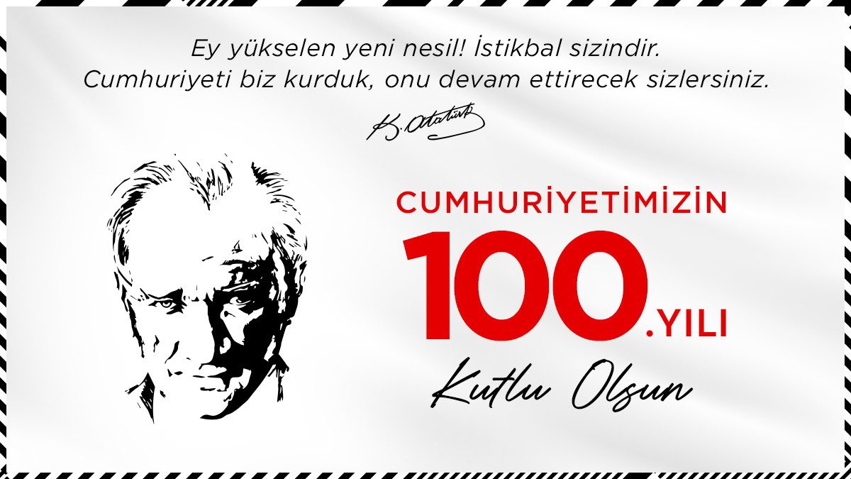 Cumhuriyetimizin 100.Yılı Kutlu olsun! 🇹🇷 #Cumhuriyetimizin100YılıKutluOlsun