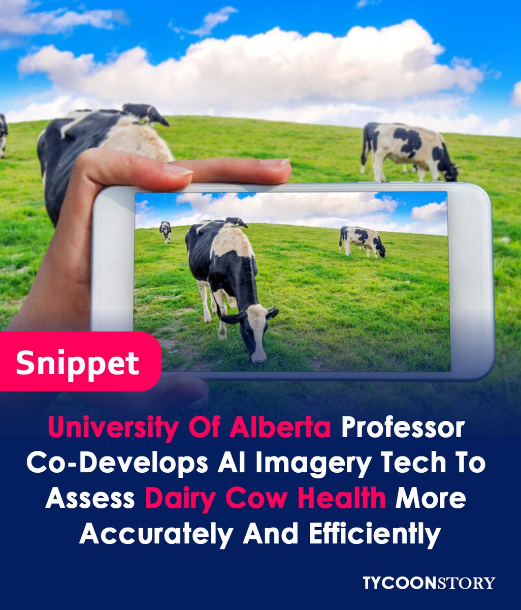 University of Alberta professor co-develops AI imaging tech to improve dairy cow health assessments
#AIalgorithm #assistantprofessor #Aquaculture #dairycows #farmers #DairyTech #researchers #imagingsystem #SmartFarming #NewTech #AgTech #DigitalAgriculture @UAlberta