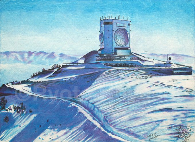 #見た人も無言で青の何かを上げる#色鉛筆画 