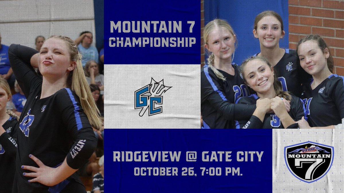 🚨CHAMPIONSHIP GAMEDAY🚨

Get to GCHS tonight for the Mountain 7 Volleyball Championship, as we host a talented Ridgeview squad!

Central and Battle square off at 5:30 PM for the JV championship with the varsity title match to follow. #LDVB