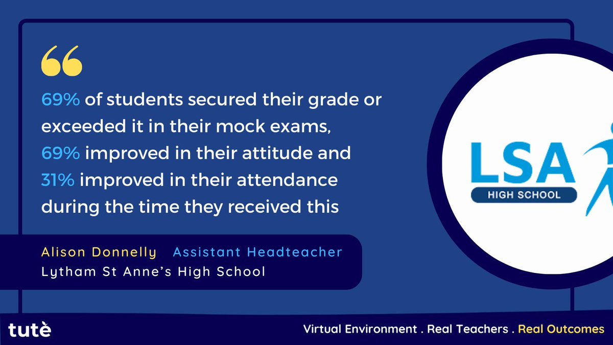 We're proud to have been @lythamhigh's @NTProgramme Tuition Partner. 🤩 'I gained more knowledge and confidence in the subject.' 💬 Our partnership enabled year 11 students to recover lost learning in core subjects following the pandemic. 🧑‍💻💡 👉 buff.ly/3QE84EL