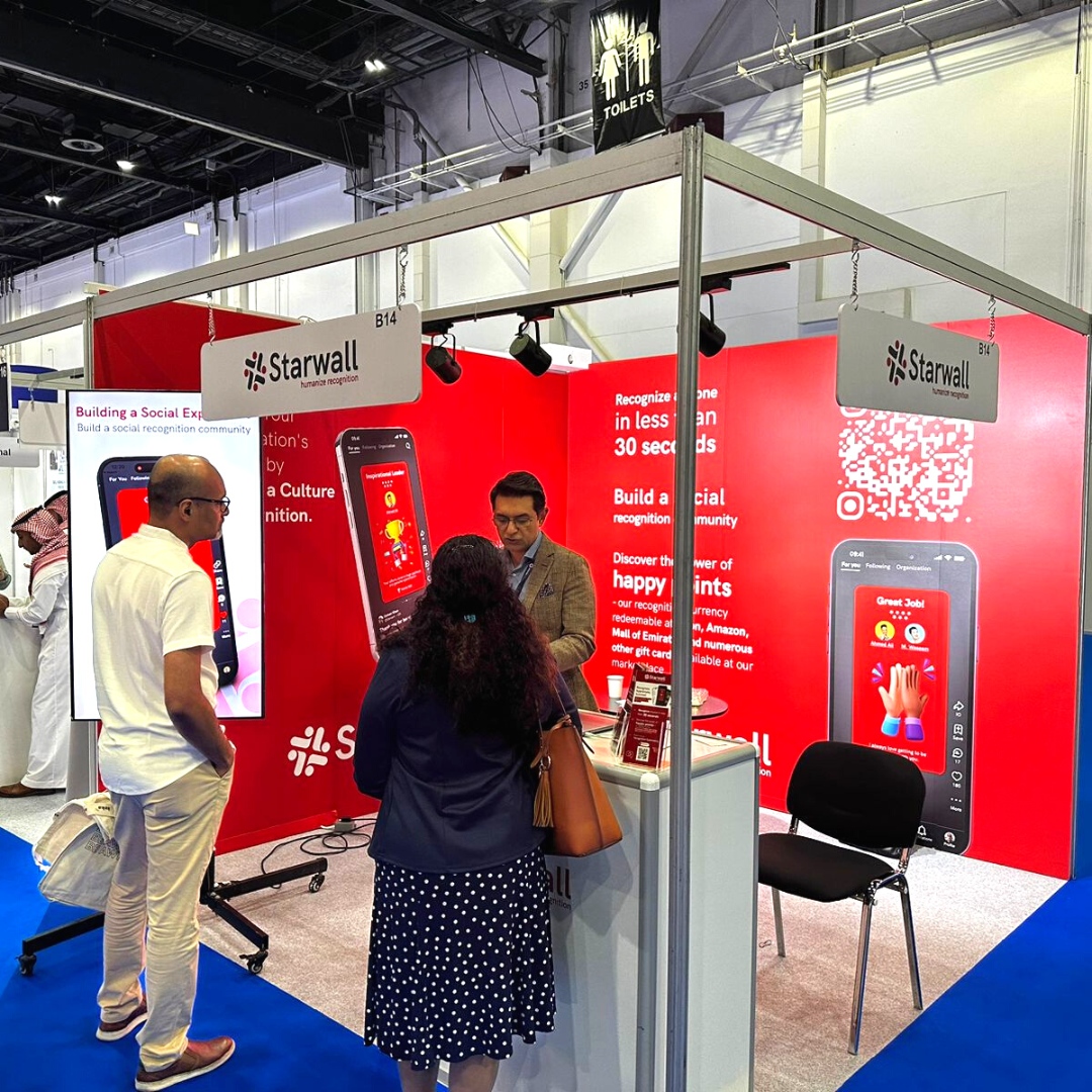 Welcome to Day 2 of HRSE! Join us at the Starwall booth (B14), where we're showcasing transformative solutions to elevate your organization's recognition culture.

#HRSE2023
#EmployeeRecognition 
#Starwall 
#WorkplaceCulture
#HRSummit
#DubaiEvents
#CompanyCulture