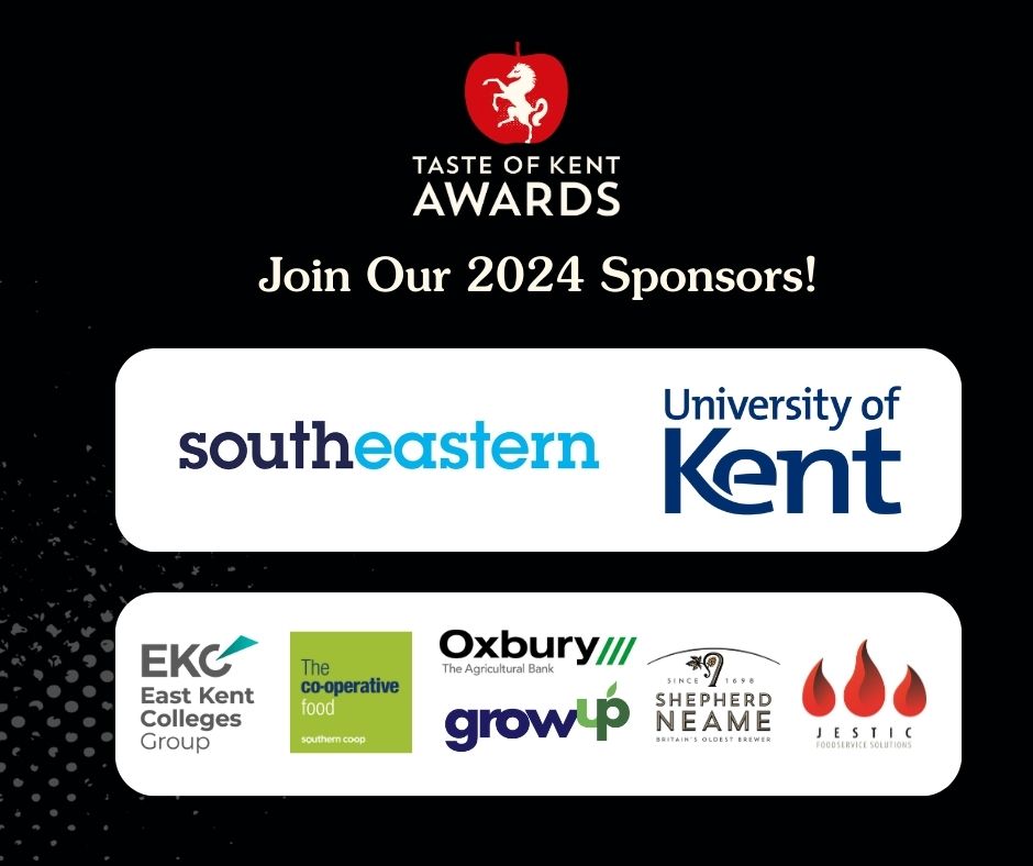 The opportunity to be associated with the best of Kent's food & drink industry is now open, with 8 sponsors already confirmed for @TasteKentAwards 2024: ow.ly/l2Ku50Q0YVE @unikent @SE_Railway @EKC__Group @TheSouthernCoop @Oxburybank @Growup_Farms @ShepherdNeame @Jestic_Ltd