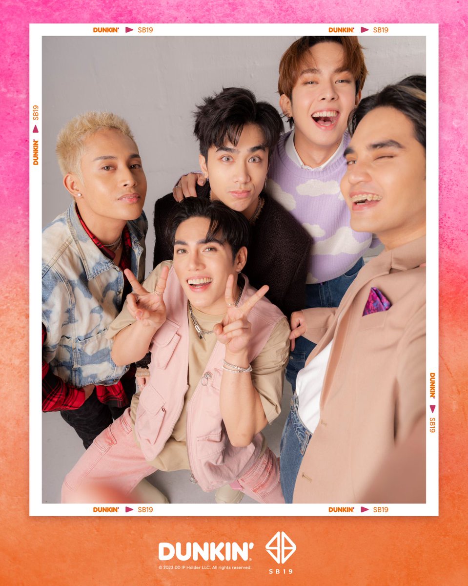 dunkinph's tweet photo. Happy Anniver5ary, @SB19Official! 
#SB19DunkinPH #HappyAnniver5arySB19 https://t.co/u9Mh1zUgbo