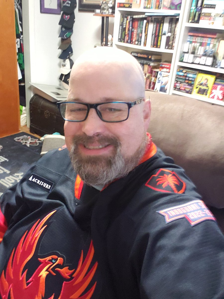 john_glindeman's tweet photo. @CottonEyeJones I own a numbered first printing Firebirds jersey and wore it proudly,  just not during the Calder Cup matchup. https://t.co/MUkazKuTYV