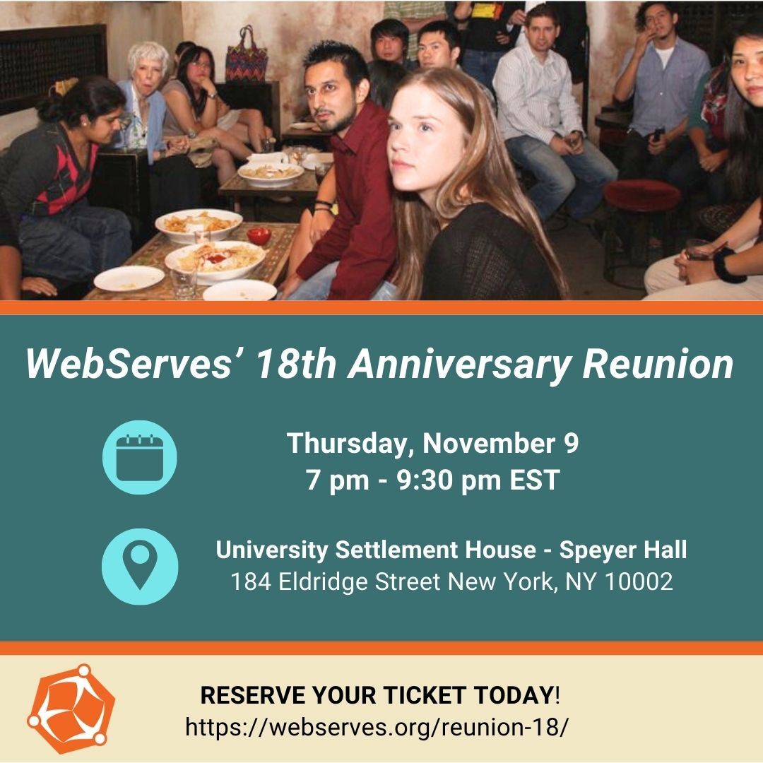 WebServes's tweet image. It’s only two weeks before WebServes’ 18th Anniversary Reunion. So, reserve your tickets now at the following link, because spaces are limited! bit.ly/3tsrmq1
#YourCauseIsOurCause #NonProfit #nonprofitmarketing #Tech4Good #NonProfitSuccess