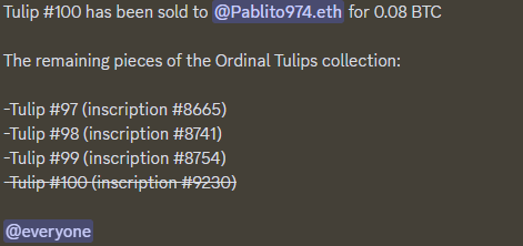 Ordinal Tulips tweet media