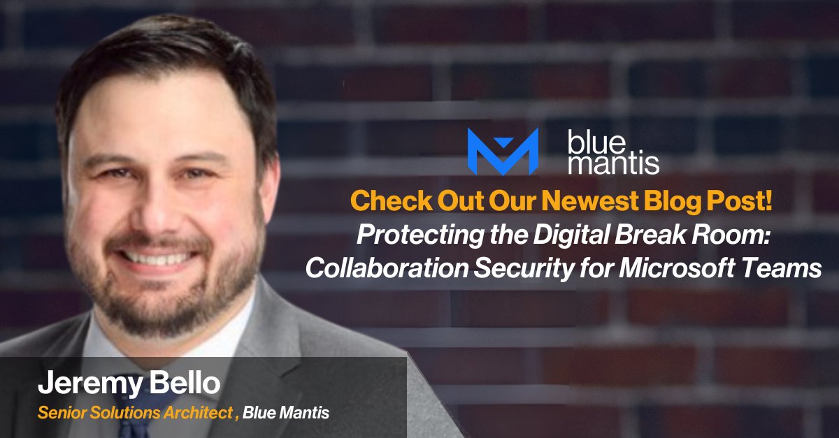 Gain insights on how to enhance security of MS Teams collaboration by exploring the pros, cons & best practices of deploying the new Collaboration Security solution. Talk more contact me @ Brian.McEvoy@bluemantis.com
okt.to/d6eMXl
#LetsMeetTheFuture #MicrosoftTeams #MSP