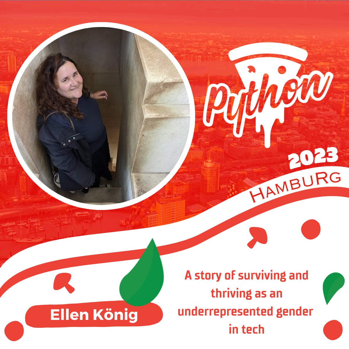 pythonpizzaconf's tweet image. Surviving the tech patriarchy and thriving in it is not an easy feat! 💪
@ellen_koenig would love to highlight a few possibly unintuitive factors that helped her over the years.
#PythonPizzaHH2023 @PyLadiesBer #pythonconference