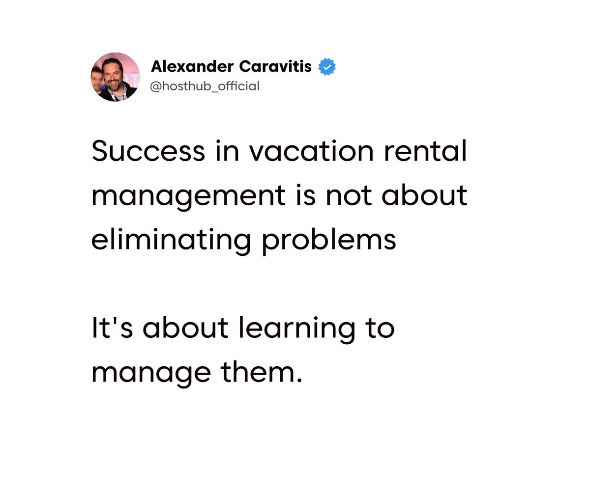HosthubOfficial's tweet photo. #CEOQuote
Embrace the challenges and learn from them with Hosthub by your side.
Together, we'll navigate the ups and downs of the vacation rental industry. https://t.co/uD1vCAgzIp