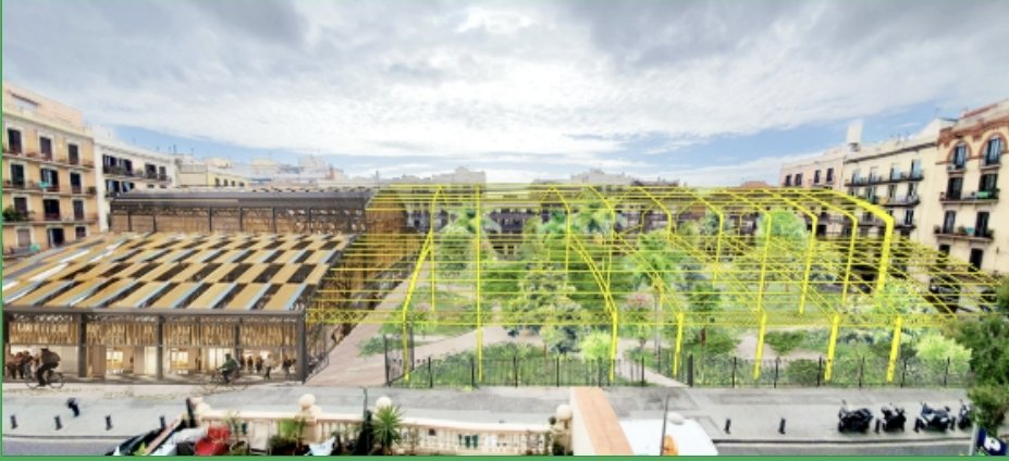 AAbaceria's tweet photo. Per aquelles que ens escriviu, aquesta foto correspon al projecte del veïnat I comerç NO de l'Ajuntament i Institut de Mercats,  en el seu ❌️ no existeix cap parc, serà una plaça dura porxada . Gràcies https://t.co/bQi7CWbtjz