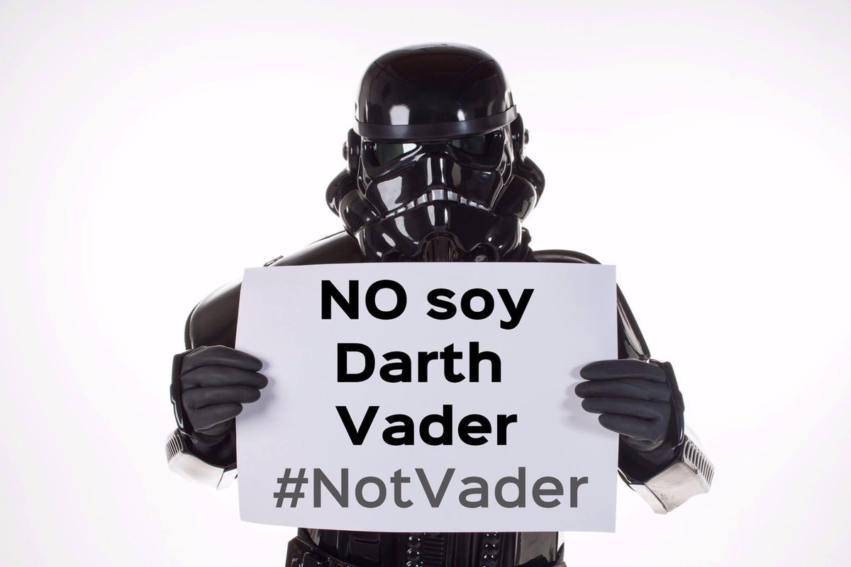 legion501's tweet photo. Únete al movimiento #NotVader.
Ayúdanos a salvaguardar la identidad de nuestros Shadow Troopers. :)
#501stLegion #SpanishGarrison #BadGuysDoingGood
@501stSpecOps https://t.co/GcdBcYlewG