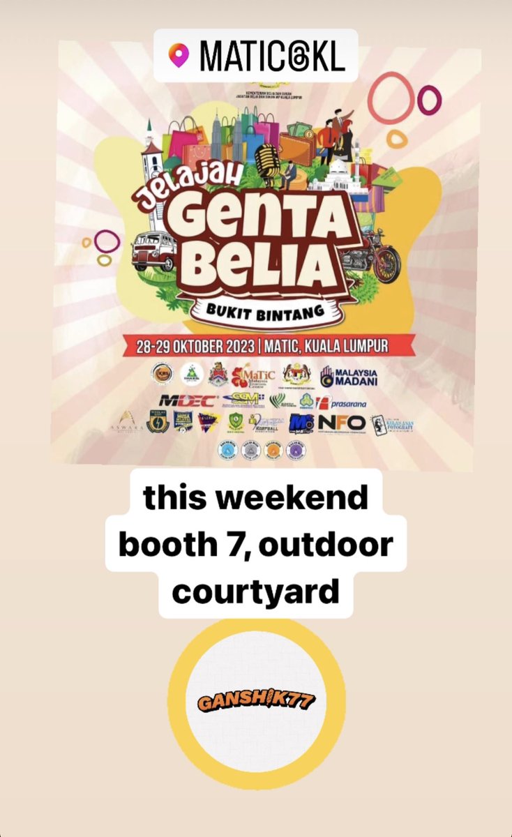 ganshik77's tweet photo. meet us @ MaTiC, KL this weekend! https://t.co/Dr3RVDVmiz