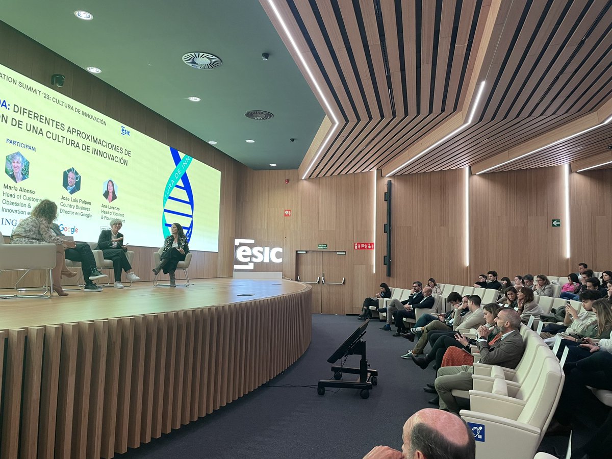 jpiedrahita's tweet photo. Vamos con las mesas redondas en este #InnovationSummit23 de @ESICEducation @ESICMadrid @icemd que cubrimos esta mañana exclusivamente como unico trade press medio desplazado este intenso jueves a Pozuelo de Alarcón, Madrid. Tema, implantación de una cultura de la innovación. https://t.co/b2jOACb12H