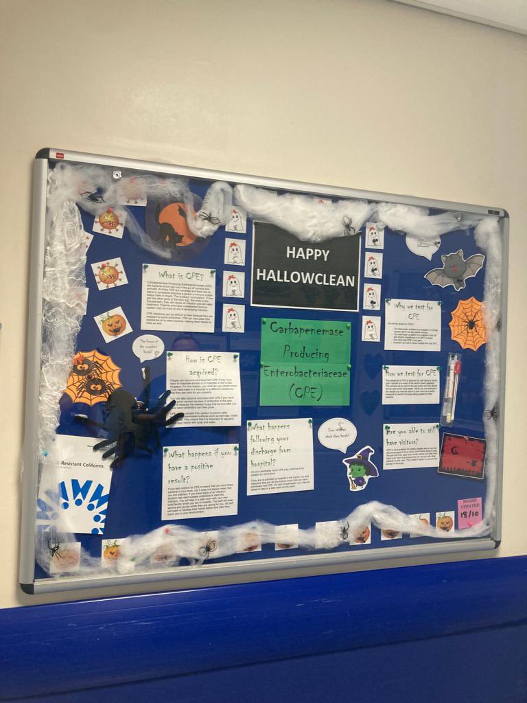 CMFT_IPCTV's tweet photo. Congratulations to MAU at @TraffordHosp for winning the WTWA Halloclean board competition. We hope you enjoy your treats! 👻 https://t.co/OrSGF6VP63