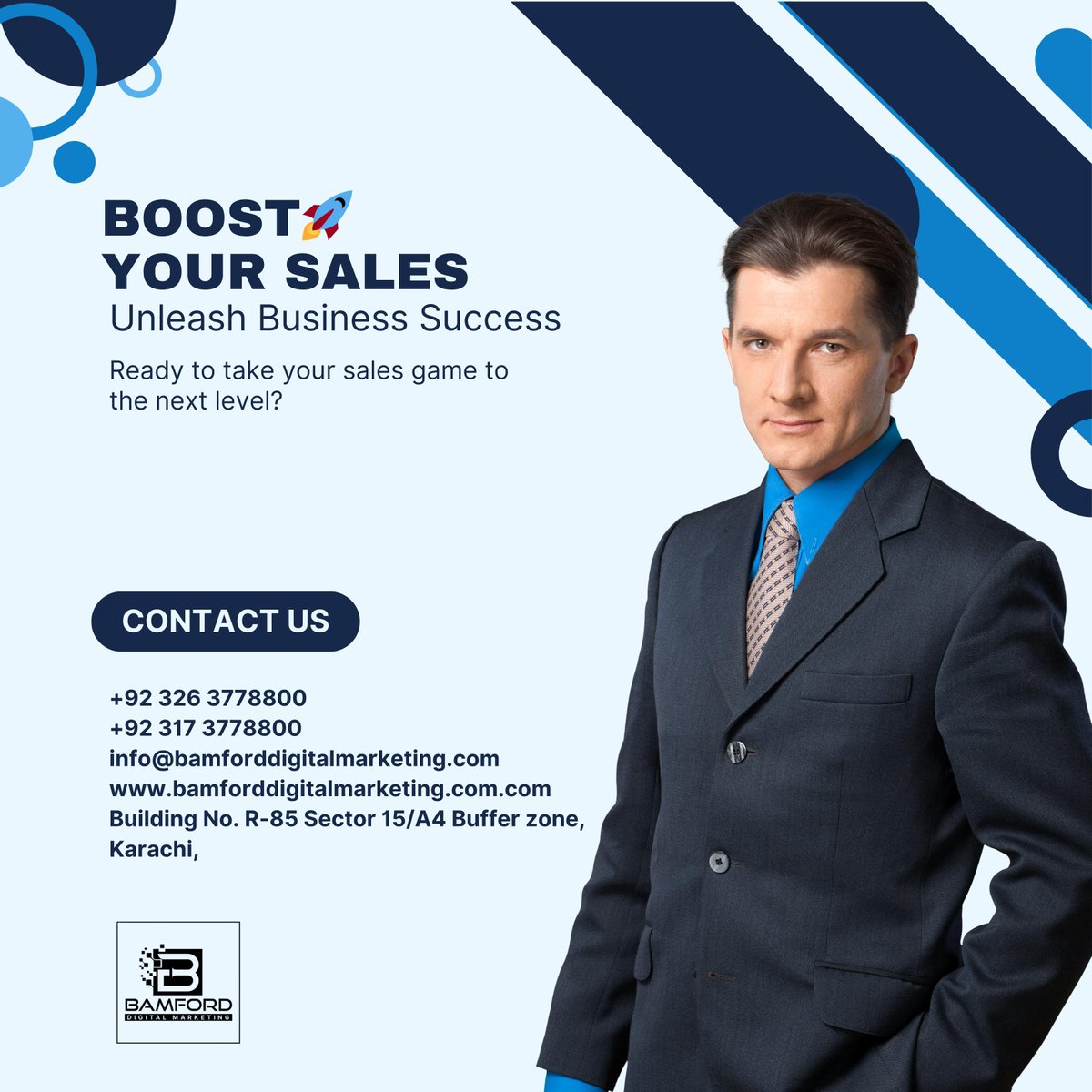BDigitalM's tweet photo. Boost your sales with #bamforddigitalmarketing unleash business success are you ready to take your sales game to next level?

get free marketing consultancy today feel free to contact
0317-3778800 / 0326-3778800 https://t.co/FinLCaBtcZ