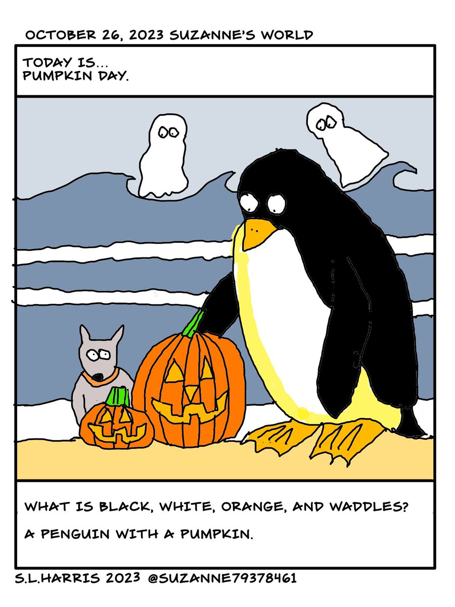 #PumpkinDay #Pumpkin #Penguin #Dog #Ghosts