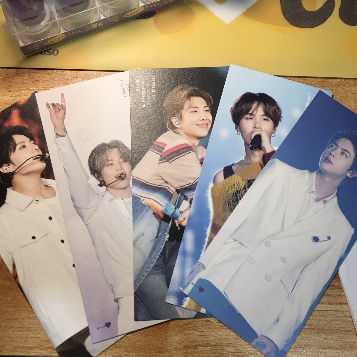 sugaforreal's tweet photo. Selling my last BTS merch here!! RFS: Moving houses :((

Note:
- Bluray discs are unplayed, no Disc 3 [manuf defect]
- Tmoney card is sealed and unused
- Stamps are used na but I’ll give away 3 inks (diff colors for free para magwork ulit hehe)
- bookmarks are mint :) https://t.co/Ea2oQJ4sW7