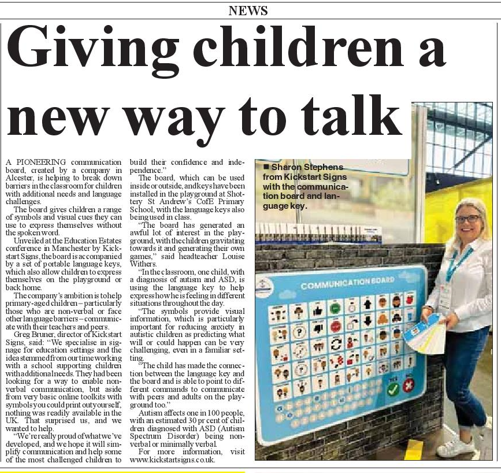 KickstartSigns's tweet photo. Thank you to the @HeraldNewspaper for featuring us in today's edition. Our exciting new products aim to create a pathway for clearer conversation for young people.
https://t.co/itI5OUOZYP
#communicationaids #autism #SEN #SEND #teachers #schools #headteachers #education https://t.co/E49kfYQNUH