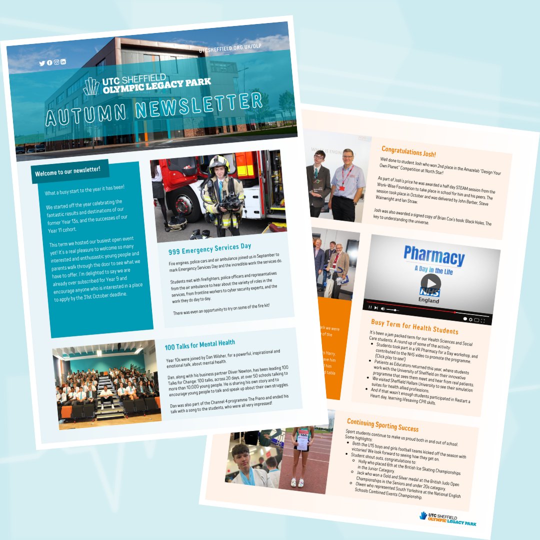 Our Autumn newsletter is now available!

Catch up on some of what has been happening at UTC OLP over the last half term.

View on our website here: bit.ly/495zKfj