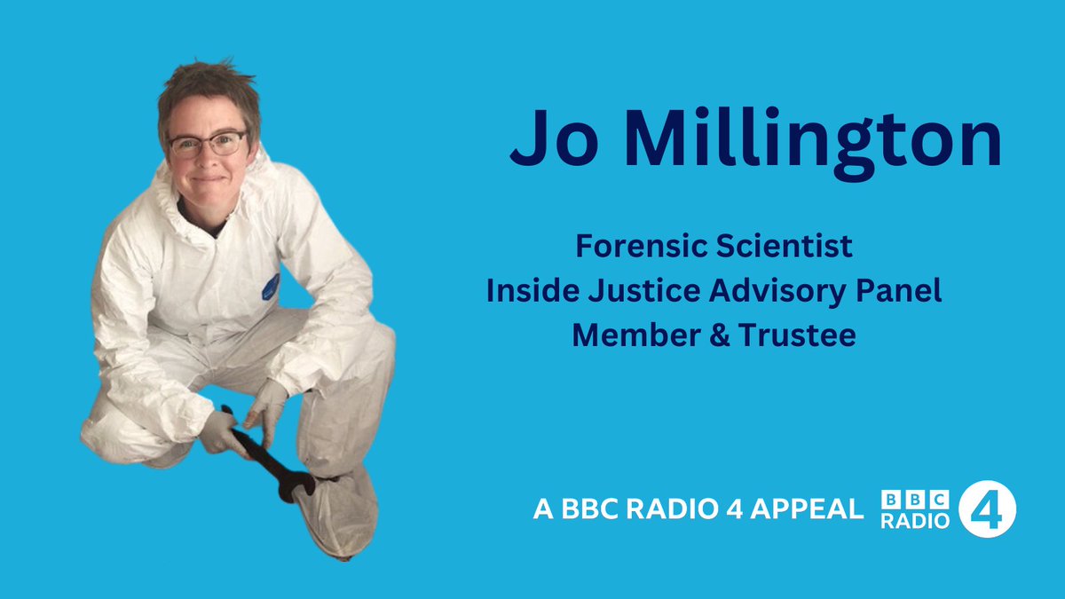 Inside Justice (@insidejusticeuk) on Twitter photo Meet Jo, she’s a forensic expert who specialises in blood pattern analysis. As an Advisory Panel member her insight is key to helping Inside Justice help those who have been wrongly convicted.
Find out more about our <a href="/BBCRadio4/">BBC Radio 4</a> Appeal here: bbc.co.uk/programmes/m00…
#R4Appeal Meet Jo, she’s a forensic expert who specialises in blood pattern analysis. As an Advisory Panel member her insight is key to helping Inside Justice help those who have been wrongly convicted.
Find out more about our <a href="/BBCRadio4/">BBC Radio 4</a> Appeal here: bbc.co.uk/programmes/m00…
#R4Appeal