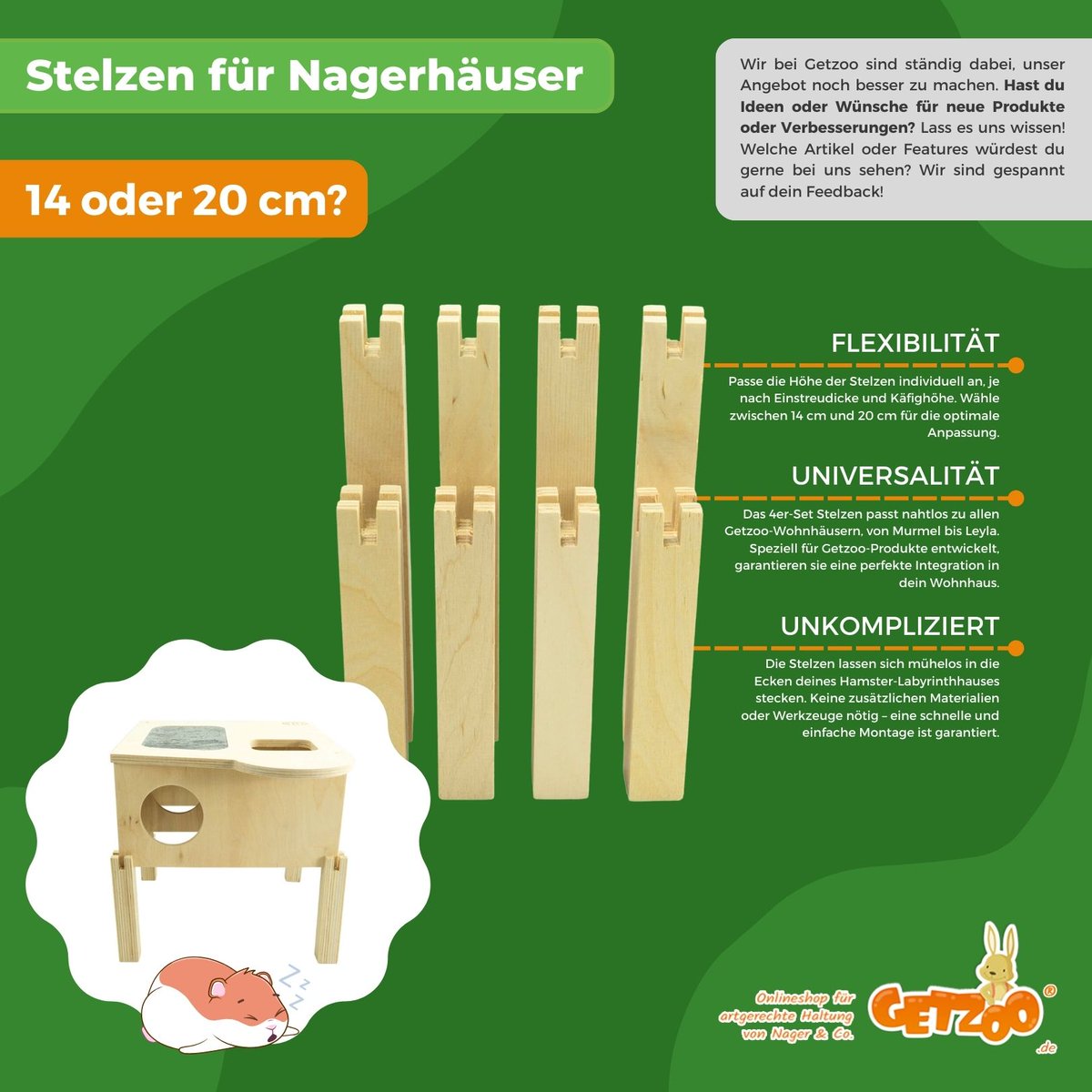 getzooshop's tweet image. NEU bei Getzoo: Stelzen für dein Hamsterhaus!
Verbinde Stabilität mit stilvollem Design und verleihe deinem Getzoo-Mehrkammer-Hamsterhaus das gewisse Etwas. 

#Getzoo #Getzooshop #Stelzen #HamsterZuhause #MehrkammerHaus #NagerWohnung

getzoo.de/getzoo-stelzen…