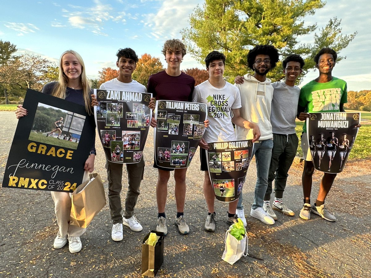 CoachTanyaRM's tweet photo. Our #RMXC seniors were celebrated last night!  They had an amazing season (but still aren’t done)!!  It’s been so amazing to get to know this team &amp; watch @XCCoachKen continue to shape this program!  Congratulations!  Thank you for coming out @RMHS_principal!!  
🚀💛🖤♥️🚀 https://t.co/IIF5WTNJH3