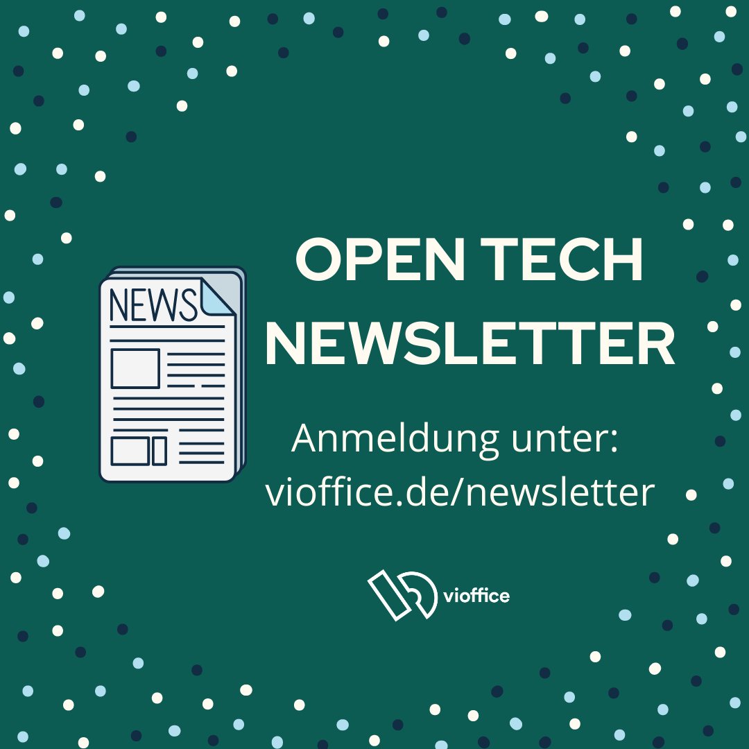 Sign up now for our monthly #OpenTech #newsletter to stay up to date on #privacy, #dataprotection and #opensource. Benefit from discount codes and more information about ViOffice -  No costs, no spam ❗️

▶️Subscribe at: vioffice.de/newsletter/ 🇩🇪🇬🇧