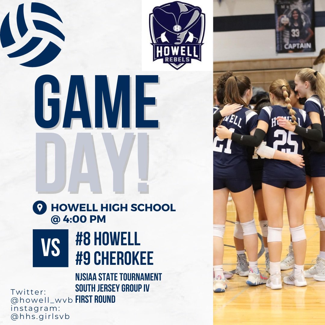 STATE TOURNAMENT GAME DAY! Come out to support the Rebels at 4:00 as we face Cherokee in the first round of states. Let’s gooo🏐 <a href="/BravermanHHS/">Jeremy Braverman-Howell HS Principal</a> <a href="/HHSRebelSports/">Meehan</a> <a href="/HowellRebellion/">Rebellion</a> @JCarelliSSN