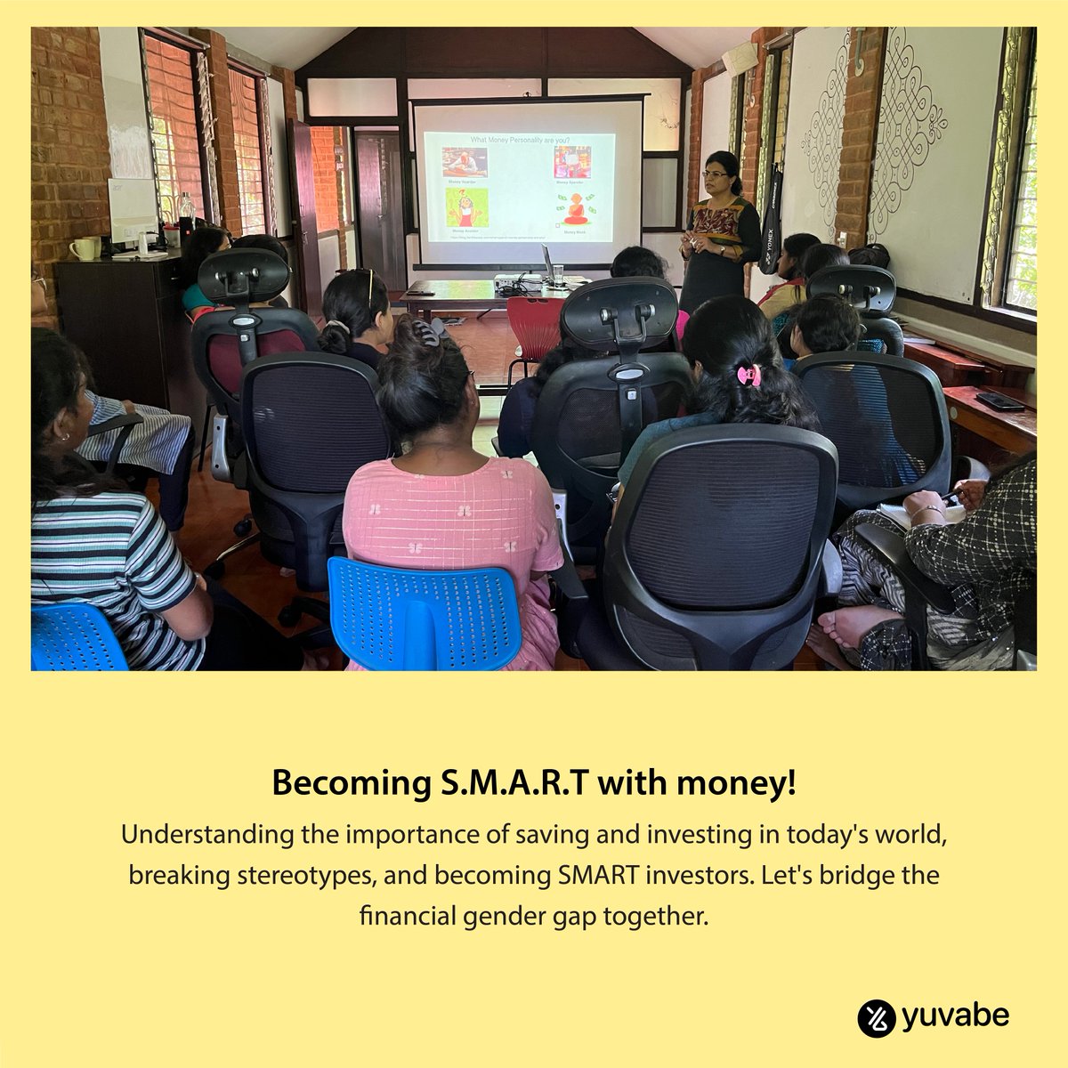 #Financialempowerment through #education! Jagriti Shankar's workshop highlights the vital role of #financialliteracy in #womenempowerment. Click the link,  (yuvabe.com/post/financial…)to learn more about the #blog.
#yuvabe #auroville #workserveevolve #WSE #youth  #youthempowerment