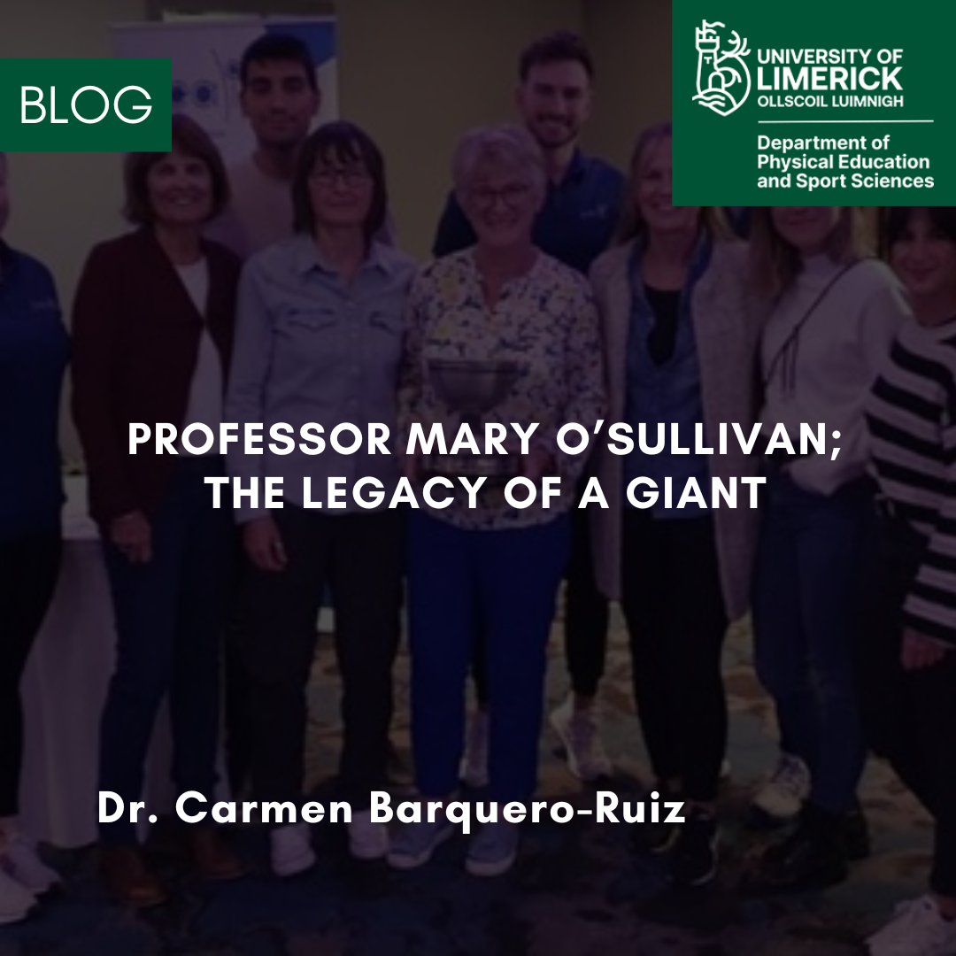 In today’s blog, @Cbarquero93 reflects about the legacy of Professor Mary O’Sullivan, who recently won the prestigious Michael Darmody Award at @PEAI_IRELAND conference. Read the blog ⬇️ pess.blog/2023/10/26/pro… #PhysicalEducation #PETE #PESportPedagogyUL #PEireland #PESSUL