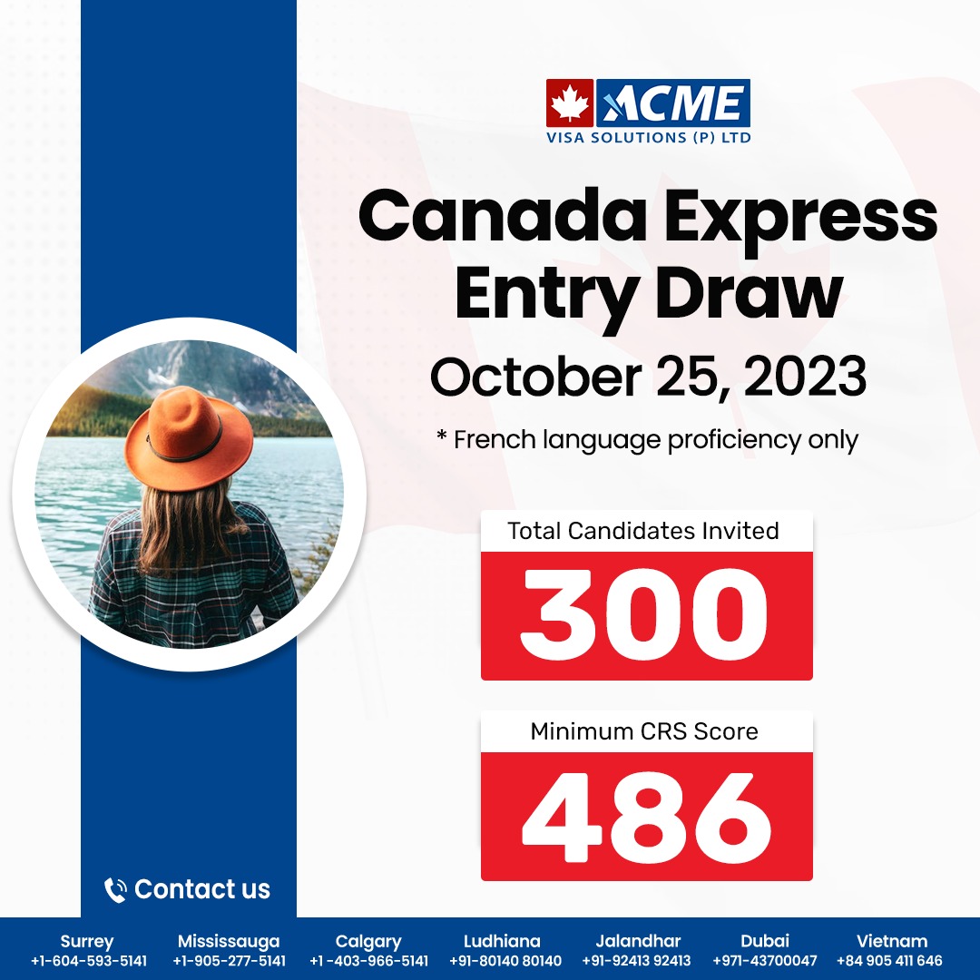 #ExpressEntry #CanadaPR #CanadaImmigration #Canada #Immigration #Visa #acmevisasolutions #expressentrydraws #invitationtoapply #canadaimmigrationnews