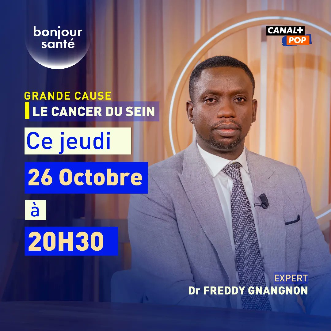 Jojo_Le_Doc's tweet image. Ce soir à 20h30 dans Bonjour Santé sur Canal Plus Pop on clôture ce mois #OctobreRose dédié à la lutte contre le #CancerDuSein avec notre expert venu du Bénin le Maître de Conférence Agrégé FREDDY GNANGNON et notre invitée Agnès Kraidy. On parlera entre autres du cancer triple…