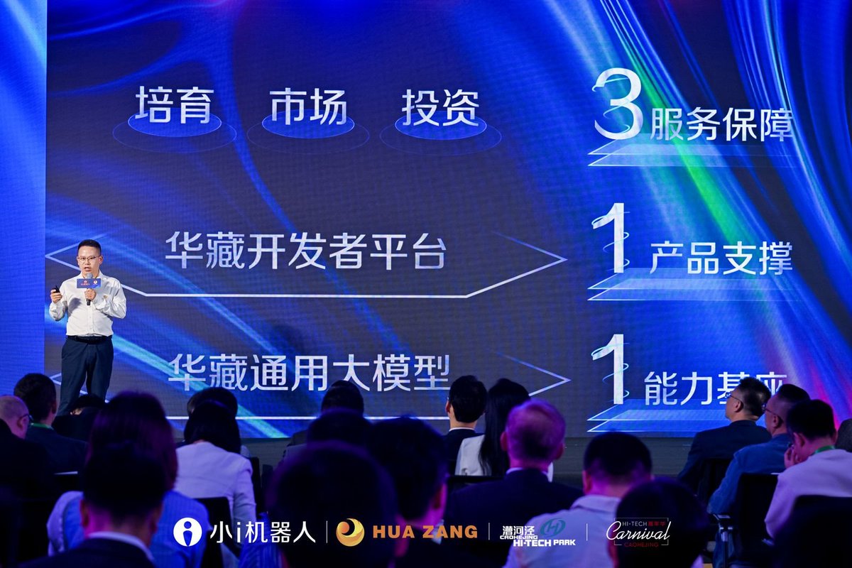 Xiaoirobot's tweet photo. Today, we unveiled Hua Zang Ecosystem powered by the #HuaZang Universal #LLM.
With our Developer Platform, it offers tools for product growth. Services like "cultivation, market & investment" enable partners to integrate & craft top-tier applications.
#AI #CognitiveIntelligence https://t.co/ZgmAU6dLHS