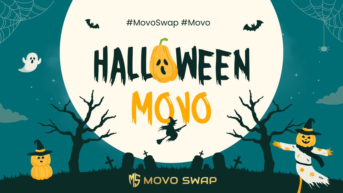 Create #MovoSwap themed Halloween decorations to win your share of $100 in #USDT

To enter:
🔸 Retweet
🔸 Follow <a href="/Movo_Coin/">Movo Smart Chain</a>, <a href="/MovoSwap/">Movo Swap</a> 
🔸 Share a photo or video of Movo themed Halloween decorations using #MovoSwap #MovoCoin

10 of you will each win $10!
