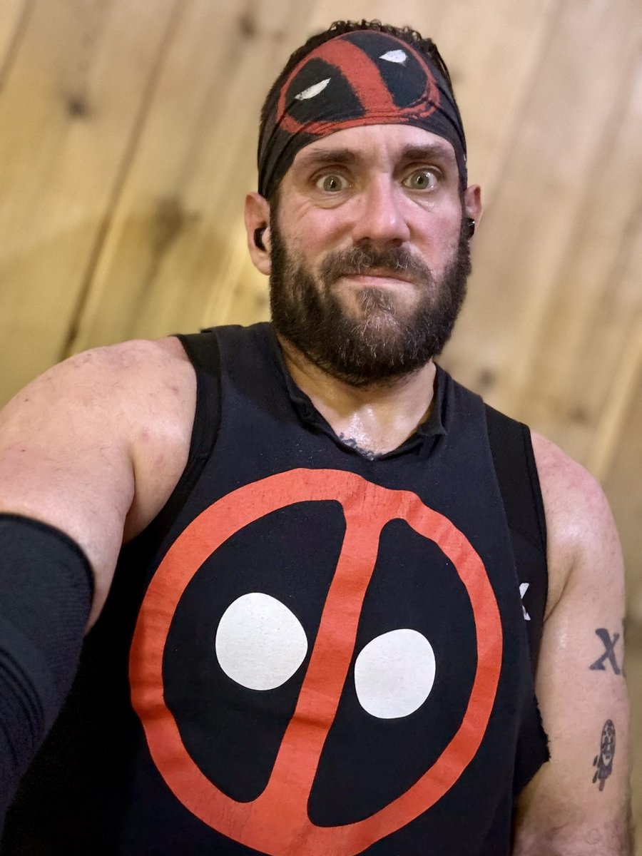 Brad_DeMaio's tweet photo. Strictly back day at the gym this morning. Deadlift at 355# for 4 reps, solid day. Relaxing in the sauna before a shower and work. 
#dcwm #57OverEveryone https://t.co/mvVhlWGeTp