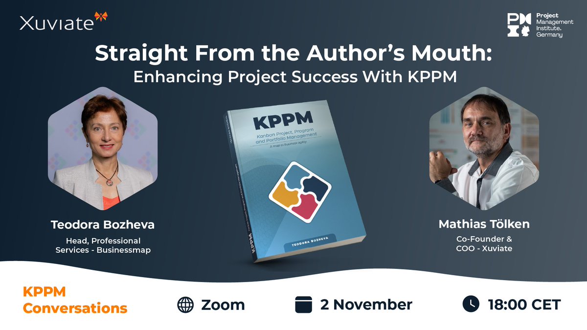 Exciting news! 🌟 Our strategic partner, Mathias Tölken (Xuviate), is hosting a FREE webinar featuring our Head of Professional Services - Teodora Bozheva.

📅 Date: November 2, 
🕕 Time: 6:00 PM CET 
🌐 Location: Zoom Meeting

Secure Your Spot: us02web.zoom.us/webinar/regist…
