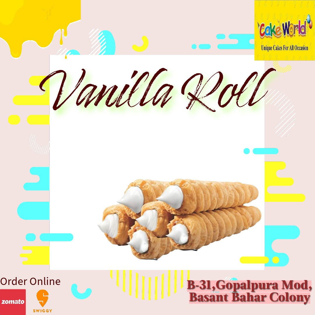 CakeWorldJaipur's tweet image. .
.
.
.
.
.
#creamroll #vanillaroll #cakeworld #zomato #swiggy #gopalpuramod #cake #cakes #tasty #creamy #festival #festivals #festivalcelebrarions #celebrations